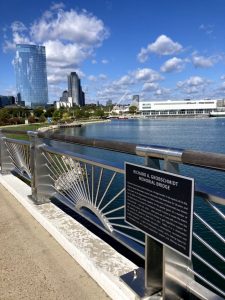 Bridge dedication honors a park supporter who built bridges of cooperation